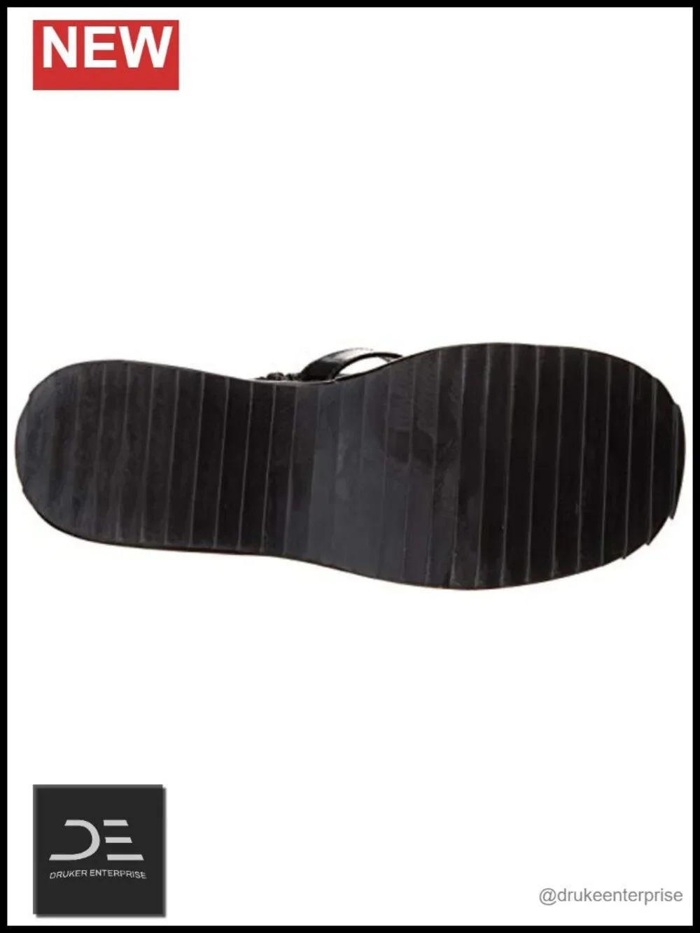 Platform Shoe with Decorative Buckles and Side Zipper